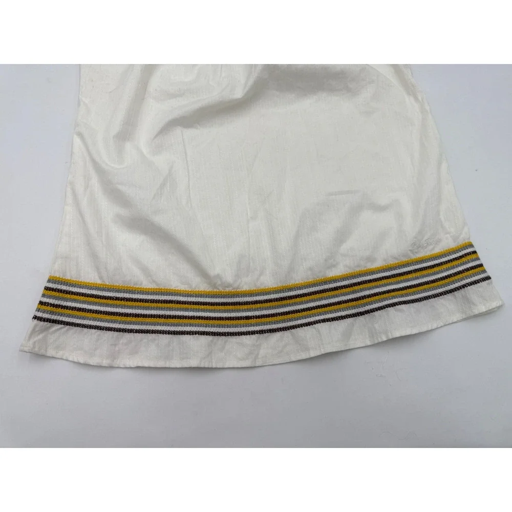 Pepe Jeans Womens Tank Top Alie White Embroidered Size XL Shoulder Ties Read - Picture 4 of 11